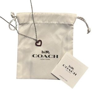 Coach Plum Purple Heart Necklace